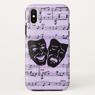 Purple Music and Theater Masks Case-Mate iPhone Case