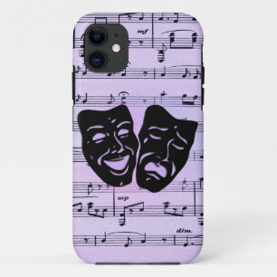 Purple Music and Theatre Masks Case-Mate iPhone Case