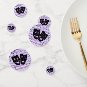 Purple Music and Theatre Masks Confetti