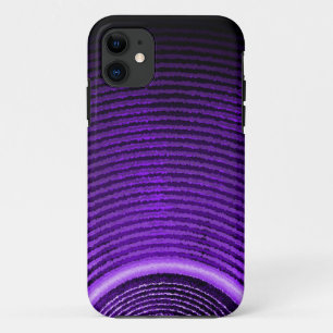 Purple music speaker and sound waves Case-Mate iPhone case