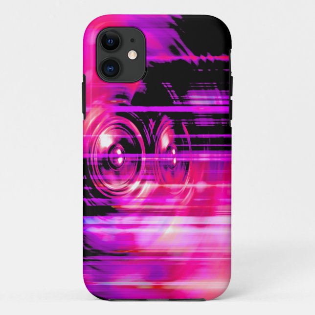 Purple music speakers Case-Mate iPhone case (Back)