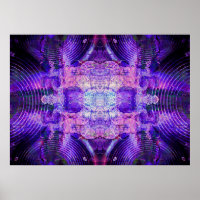 Purple music speakers on a cracked wall