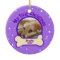 Purple My First Christmas Custom Photo Name Dog
