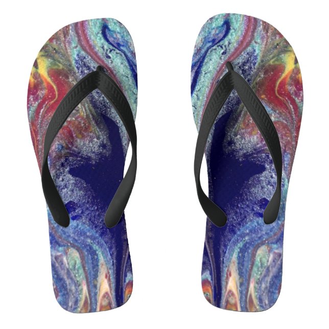 Purple mystery splash flip flops (Footbed)