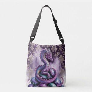 Purple Mystic Dragon Gothic Crossbody Bag