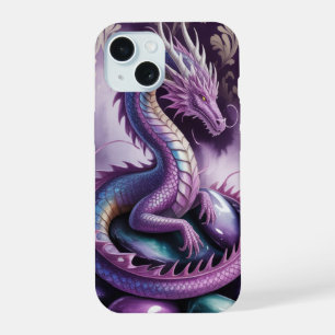 Purple Mystic Dragon Gothic iPhone 15 Case
