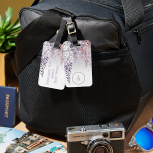 Purple Mystical Wisteria Drift Luggage Tag