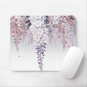 Purple Mystical Wisteria Drift Mouse Pad