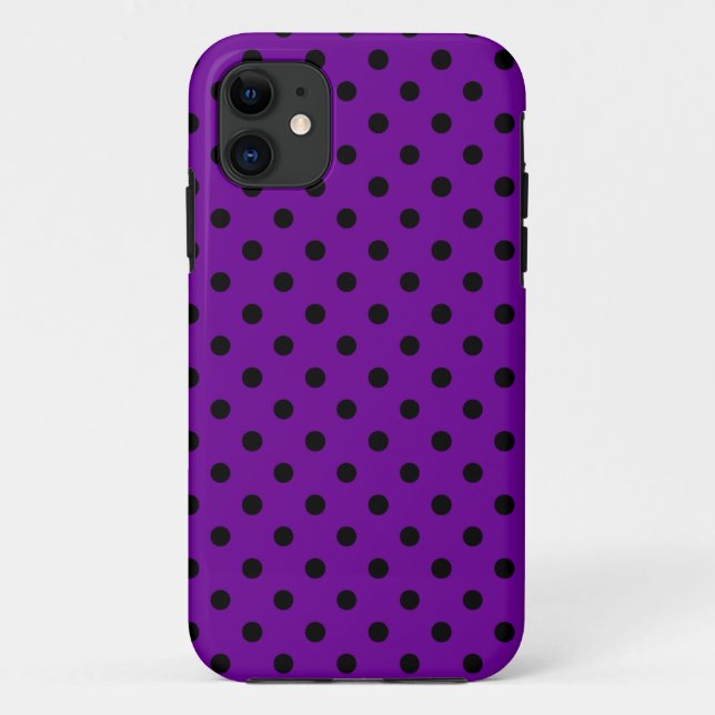 Purple n Black Dots iPhone 5 Case-Mate Case-Mate iPhone Case (Back)