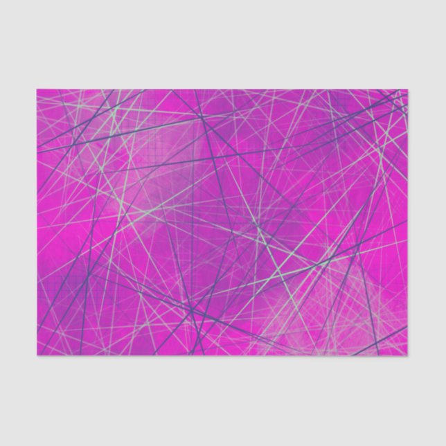 Purple n Pink Network Lines Abstract Tissue Paper (Front)