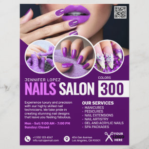 Purple Nail Salon flyer