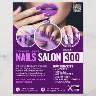Purple Nail Salon flyer