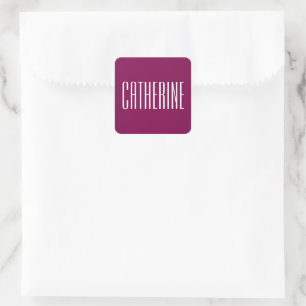 Purple Name Sticker