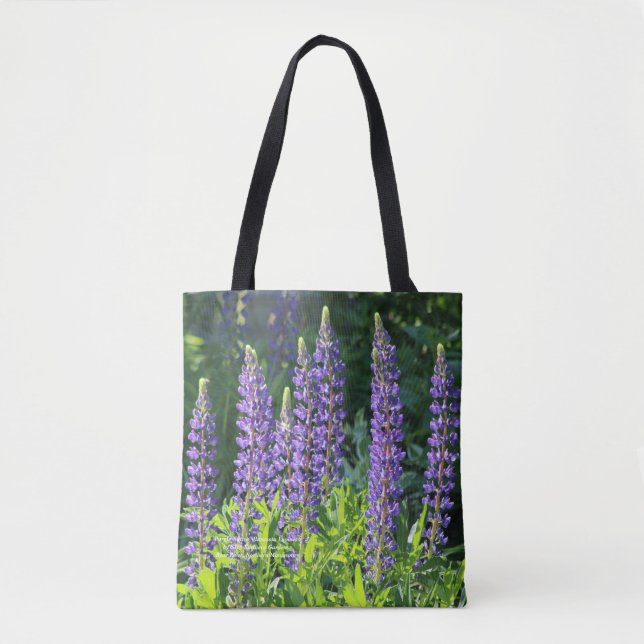 Purple Native Minnesota Lupine Tote Bag (Front)