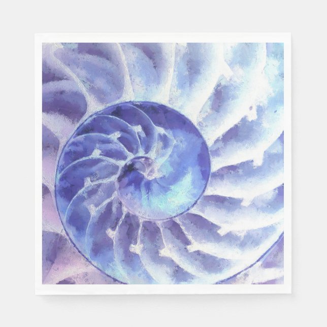 Purple Nautilus Art Napkin (Front)
