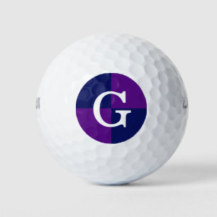 Purple Navy Blue LG Chequered Monogram Golf Balls