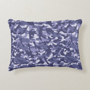 Purple Navy Camouflage   Decorative Cushion