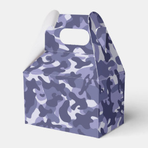 Purple Navy Camouflage Favour Box
