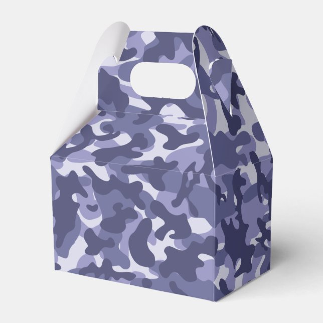 Purple Navy Camouflage   Favour Box (Front Side)