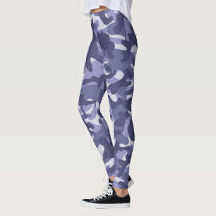 Purple Navy Camouflage  Leggings