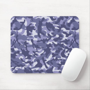Purple Navy Camouflage Mouse Pad