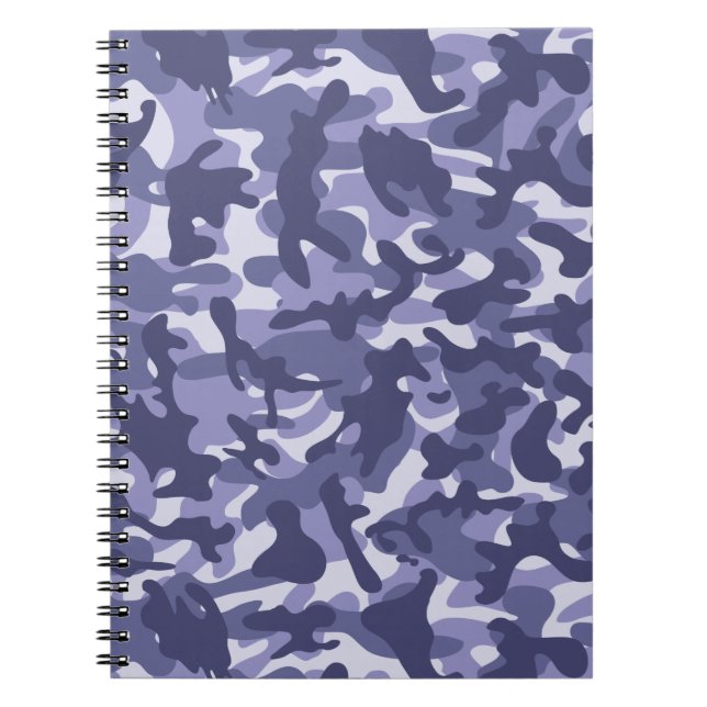 Purple Navy Camouflage  Notebook (Front)