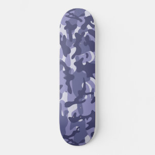 Purple Navy Camouflage   Skateboard