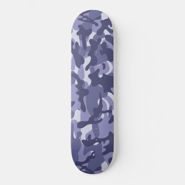 Purple Navy Camouflage   Skateboard (Front)