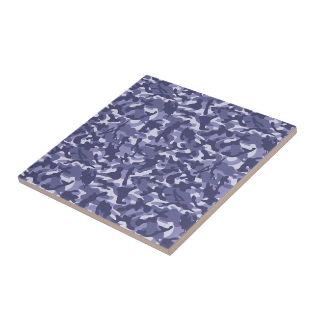 Purple Navy Camouflage Tile (Side)