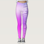 Purple Neon Glitter Sparkly Drips Party Leggings<br><div class="desc">Leggings with Purple Pink Neon Glitter Sparkly Drip Dance Party Modern Gift- Add Your Unique Text - Make Your Special Gift - Resize and move or remove and add text / elements with customisation tool. Design by MIGNED. Please see my other projects. You can also transfer this designs to more...</div>
