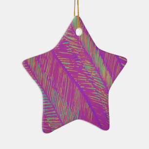 Purple Neon Palms Ceramic Tree Decoration