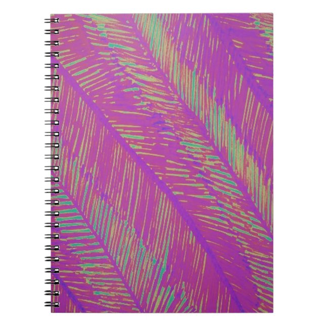 Purple Neon Palms Spiral Notebook (Front)