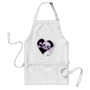 Purple Neon Skull Standard Apron
