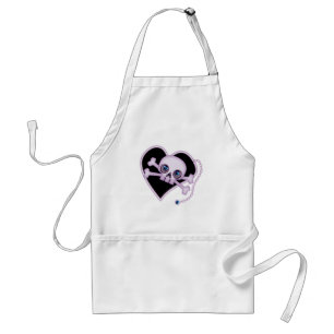 Purple Neon Skull Standard Apron