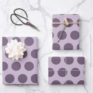 Purple Neutral Polka Dots Alternate Pattern  Wrapping Paper Sheet