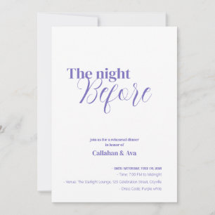 Purple Night Before Invitation