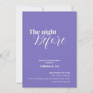 Purple Night Before Invitation
