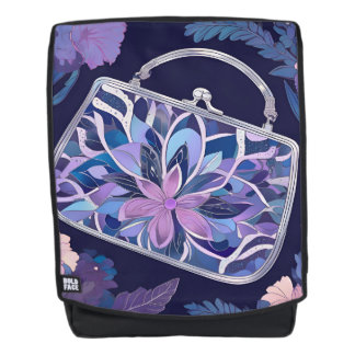 Purple Night Roses AI art  Backpack