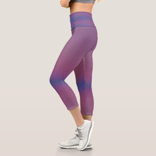 purple night setting High Waisted Capris