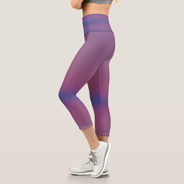 purple night setting High Waisted Capris (Left)