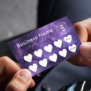 Purple Night Sky Cosmic Galaxy Social Media Logo L Loyalty Card