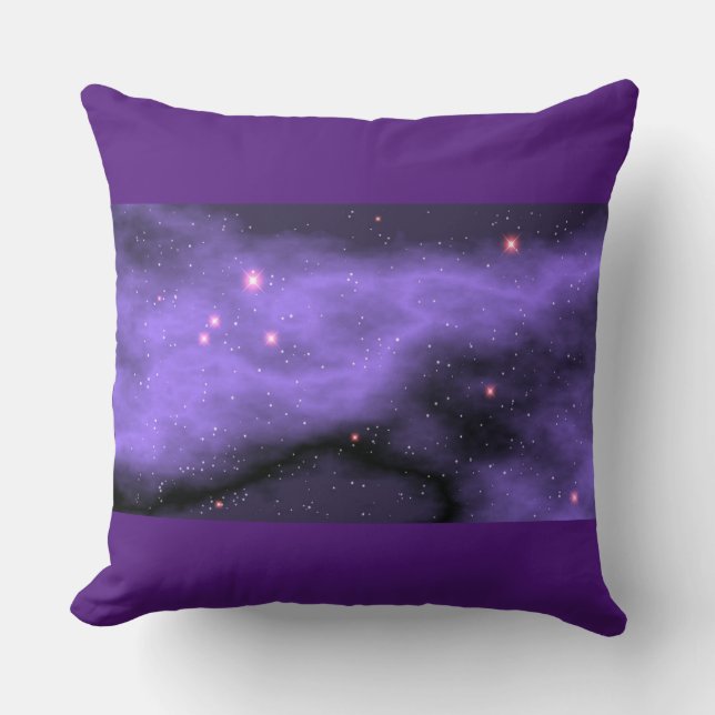 Purple night throw pillow. Double sided. Cushion (Front)