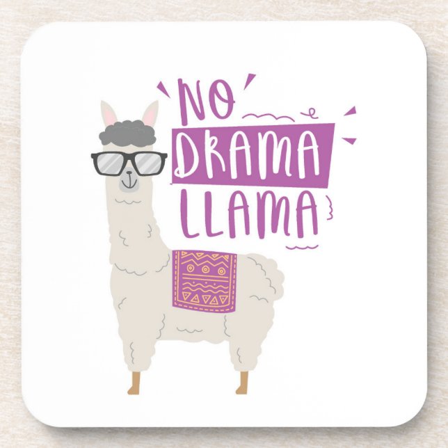Purple No Drama Llama Coaster (Front)