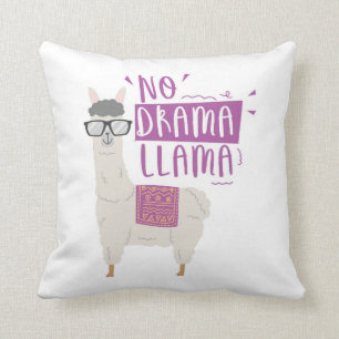 Purple No Drama Llama Cushion