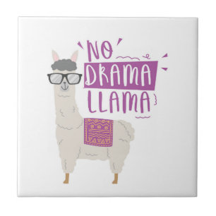 Purple No Drama Llama Tile