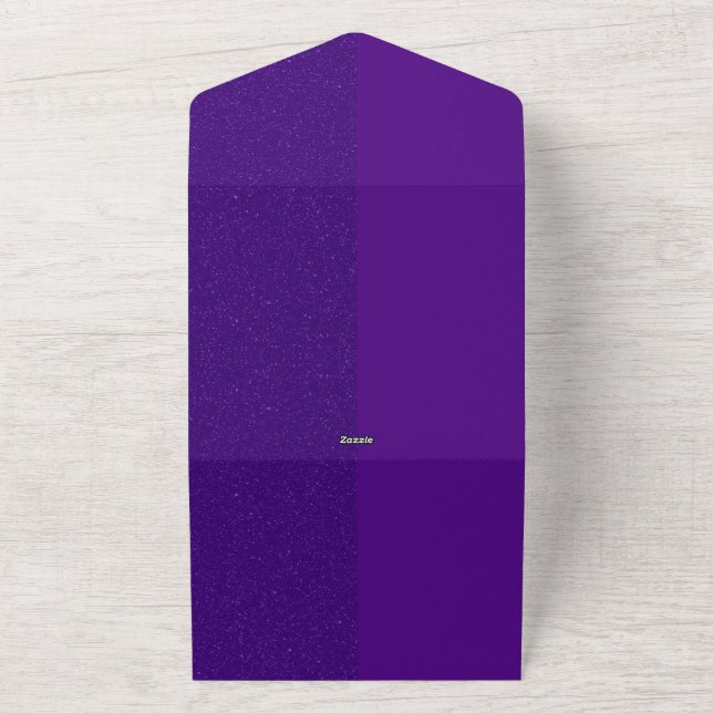 Purple Noise All-In-One Wedding Invite – Customise (Outside)