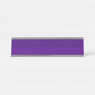Purple Noise Customisable Desk Name Plate