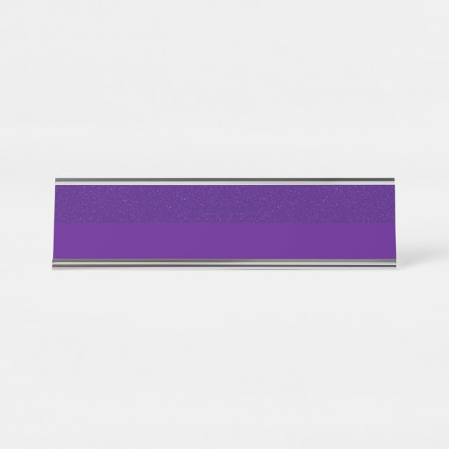 Purple Noise Customisable Desk Name Plate (Front)