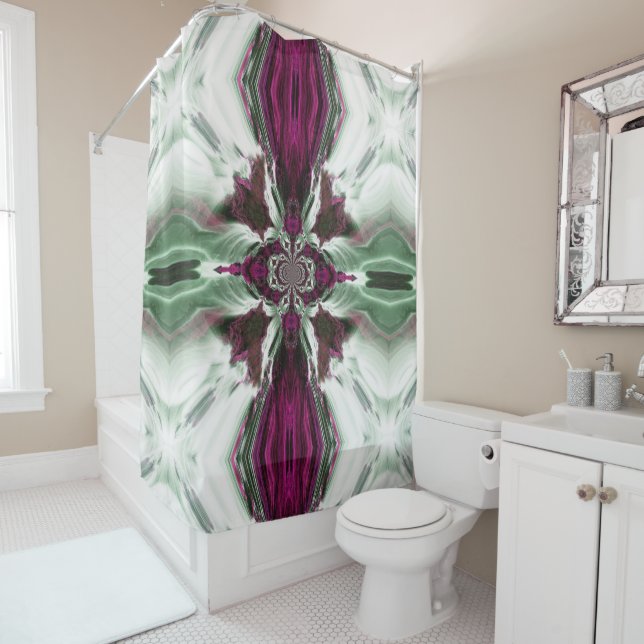 Purple Ocean Breeze Shower Curtain (In Situ)