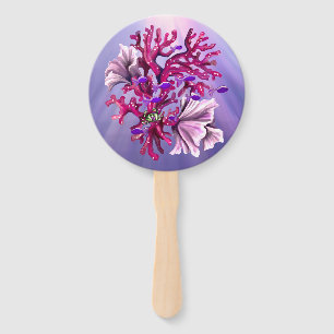 Purple Ocean Mermaid Hand Fan